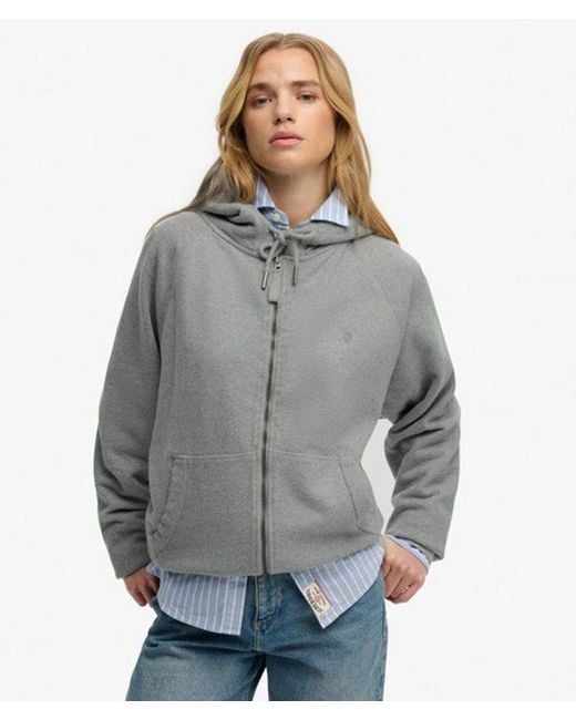 Superdry Gray & Co Studios Relaxed Zip Hoodie