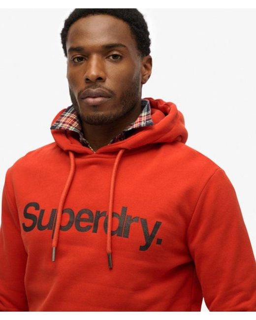Homme Sweat À Capuche Core Logo Taille Superdry pour homme en coloris Red