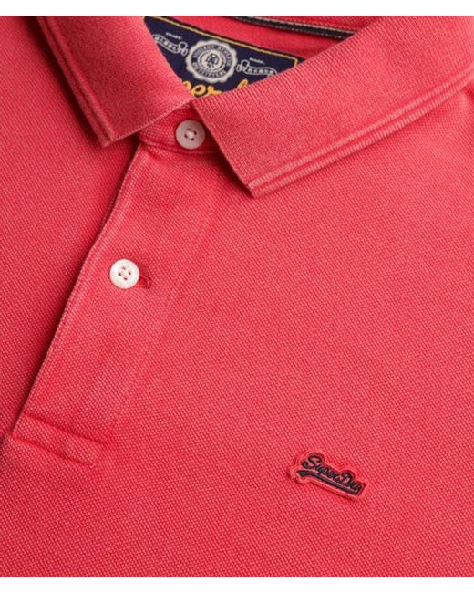 Superdry Red & Co Classic Pique Polo Shirt for men