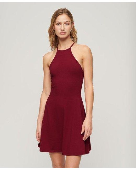 Superdry Red Mini Jersey Fit-and-flare Dress