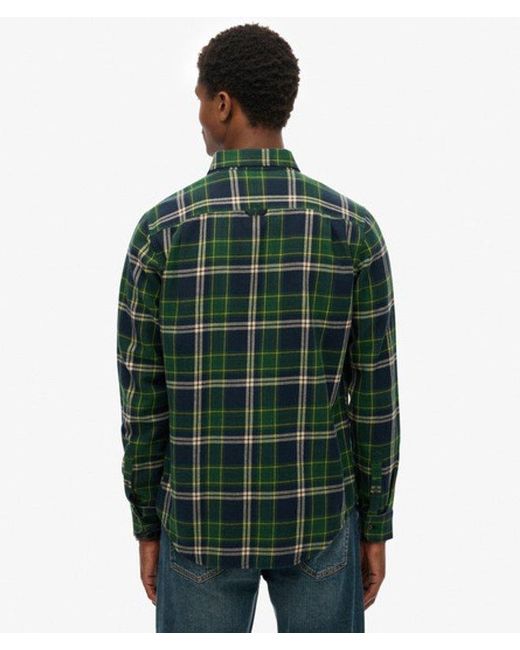 Superdry Green & Co Long Sleeve Cotton Lumberjack Shirt for men