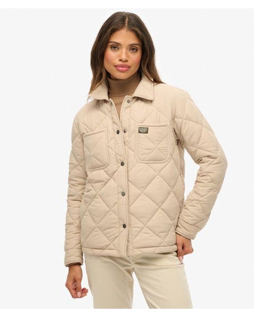 Superdry Natural Quilted Chore Liner Jacket