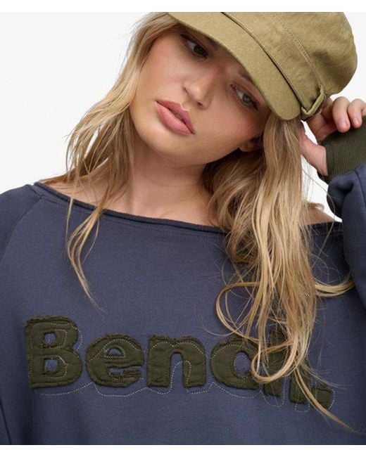 Superdry Blue Bench X & Co Bench Bardot Oversized Sweatshirt