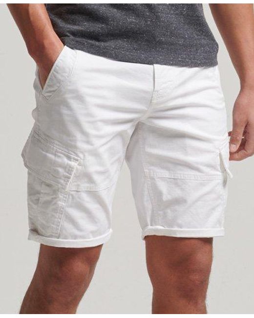 Superdry Organic Cotton Core Cargo Shorts White for men