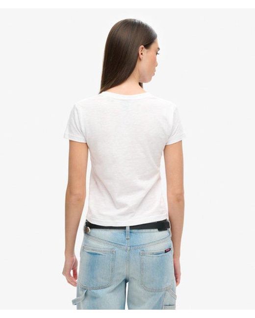 Superdry White & Co Cali Sticker Fitted T-shirt
