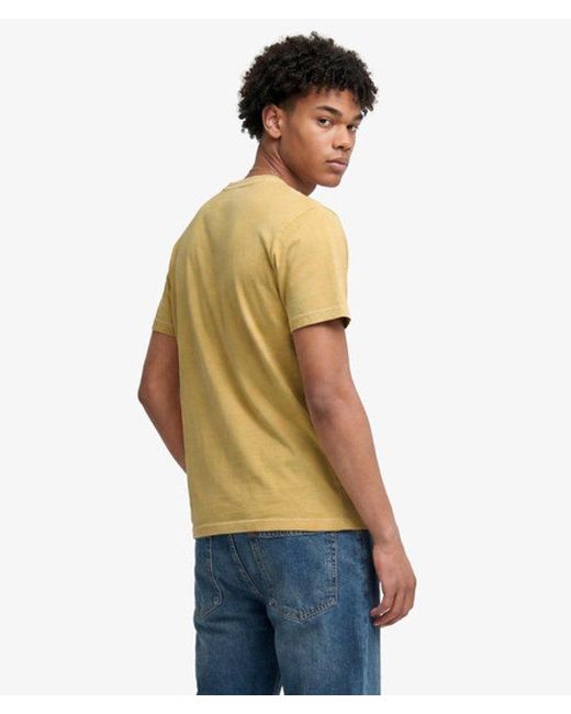Superdry Green & Co Classic Cotton Linen Pocket T-shirt for men