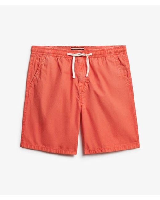 Superdry Red Essentials Walk Shorts for men