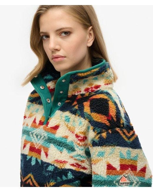 Superdry Brown & Co Super Soft Printed Teddy Fleece