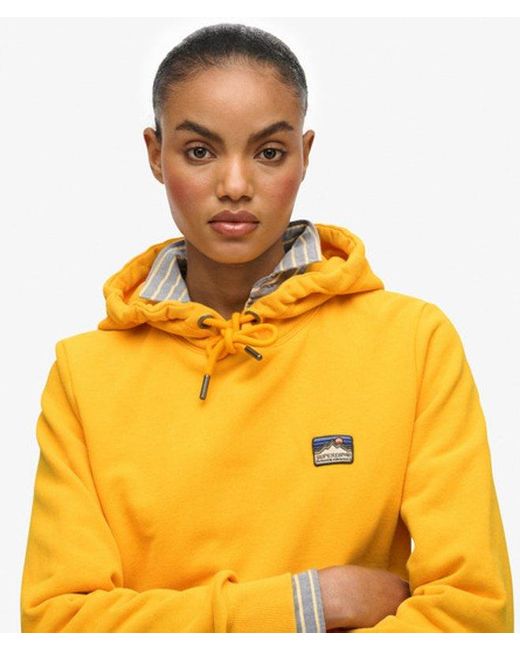 Superdry Yellow Great Outdoors Embroidered Hoodie