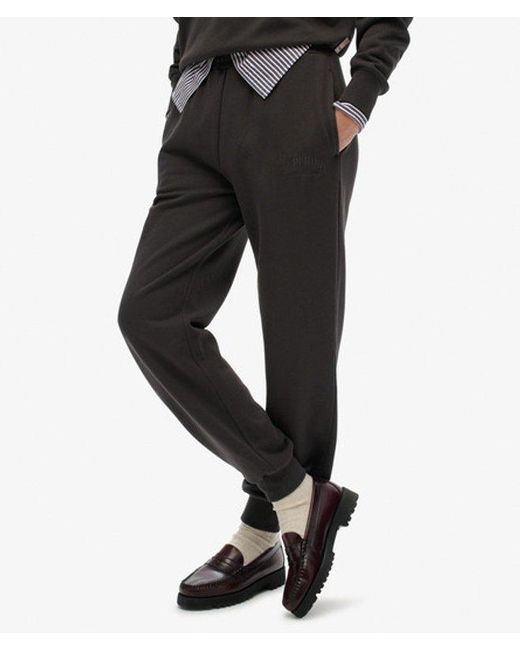 Superdry Black & Co Country Club Cuff joggers