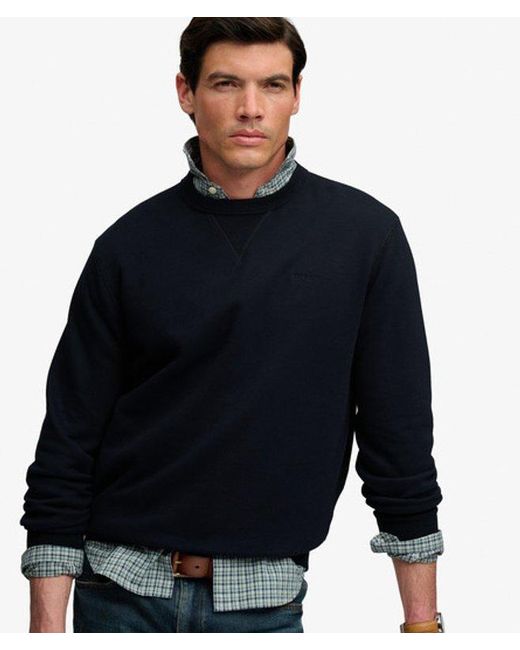 Superdry Blue & Co Essential Stacked Logo Crew Sweatshirt for men