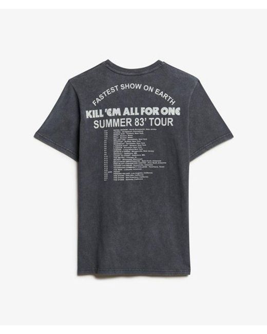 Superdry Blue & Co Metallica X & Co Limited Edition Band T-shirt for men