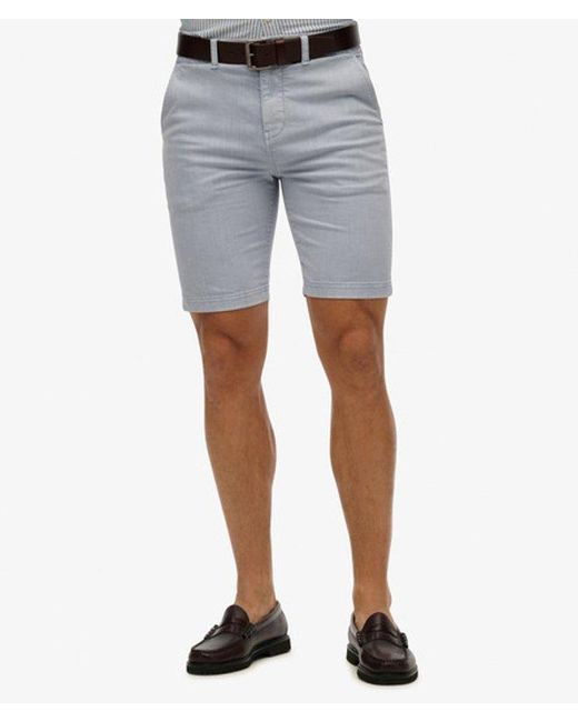 Superdry Gray Vintage International Chino Shorts for men