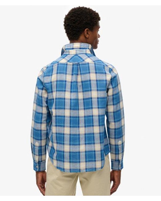 Superdry Blue & Co The Merchant Store - Linen Check Shirt for men