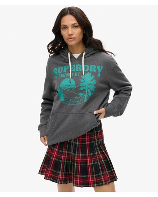 Superdry Blue & Co Oversized Outdoor Graphic Hoodie