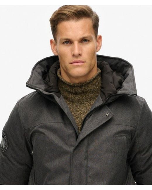Superdry Gray & Co City Tweed Padded Parka Jacket for men