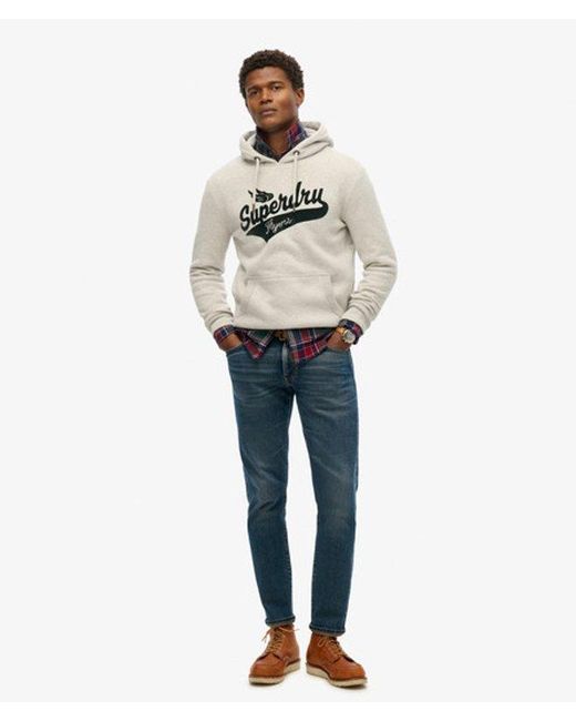 Superdry Gray & Co Flyers Script Hoodie for men