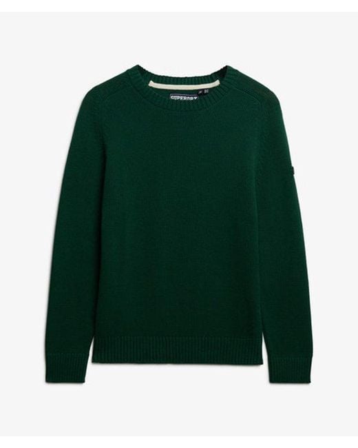 Superdry Green Slouchy Knitted Crew Jumper