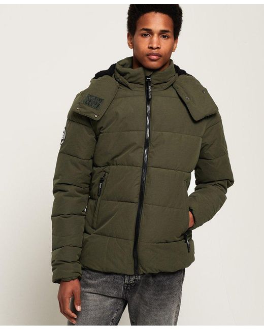 superdry green puffer jacket