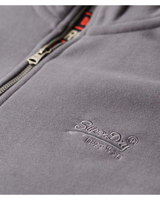 Homme Sweatshirt Demi-Zip Essential Logo Taille Superdry pour homme en coloris Gray