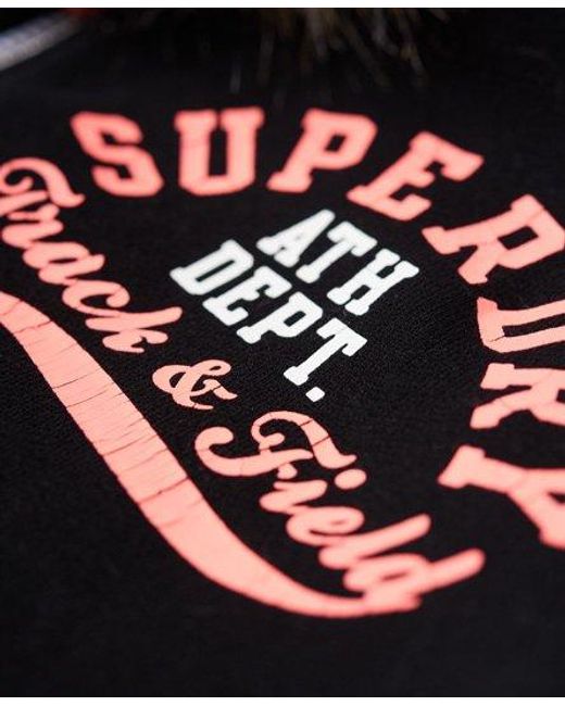 Superdry Black Track & Field Super Track Zip Hoodie