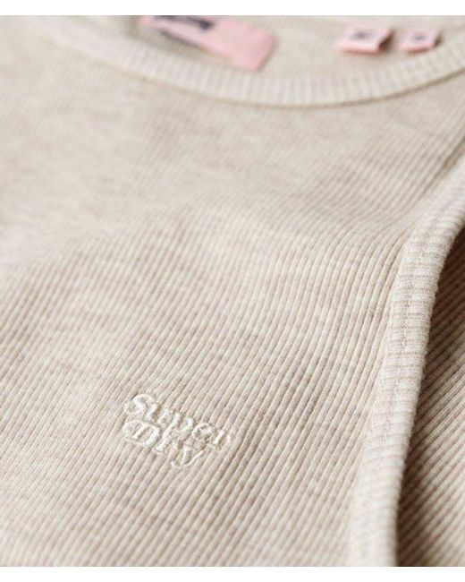 Superdry Gray & Co Essential Logo Racer Vest Top