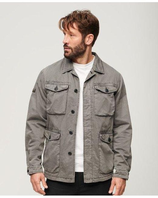 Superdry Gray Military M65 Lightweight Jacket for men