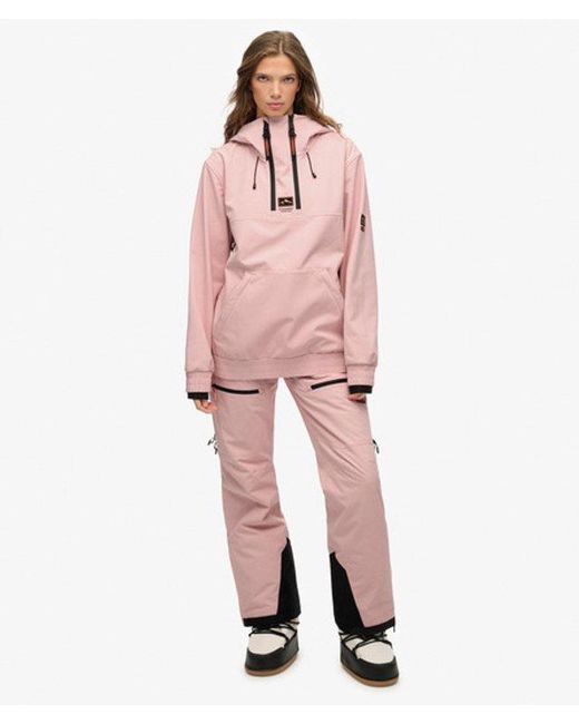 Superdry Freestyle Softshell Ski Hoodie in het Pink
