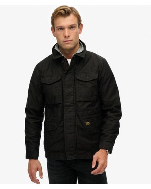 Superdry Black Collared M65 Jacket for men