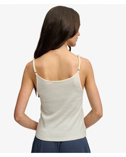 Superdry White Athletic Essential Lace Cami Top