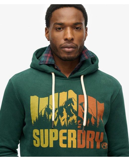 Superdry Green & Co Mountain Rainbow Hoodie for men