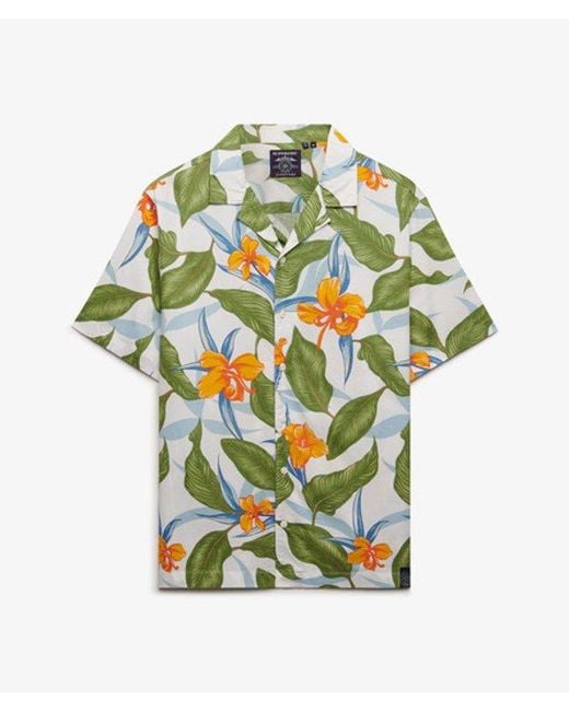 Superdry Green & Co Hawaiian Print Short Sleeve Shirt for men