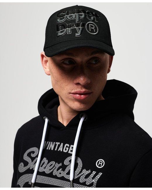 superdry black cap