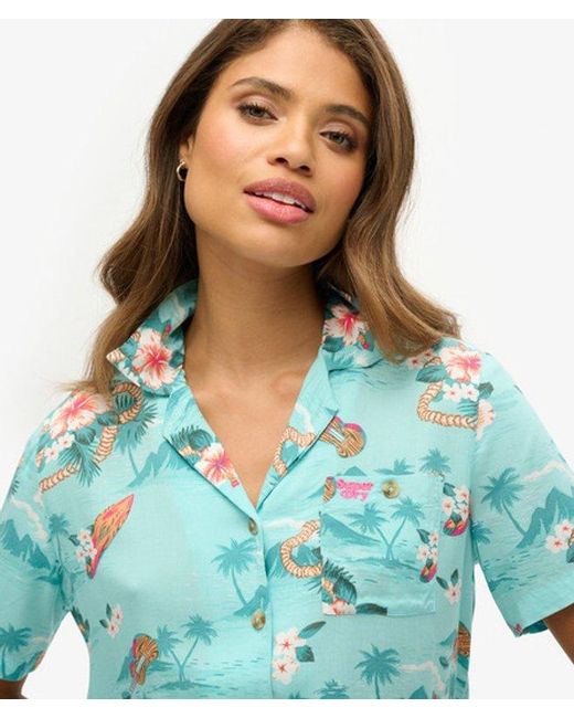 Superdry Blue Beach Resort Shirt