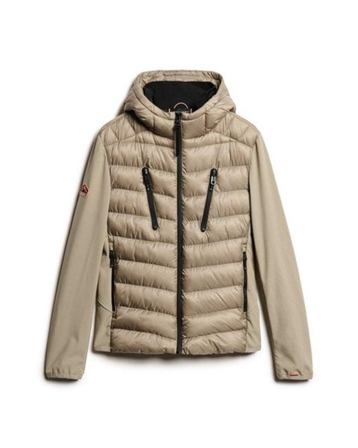 Superdry Brown & Co Slim Fit Hooded Storm Softshell Jacket for men