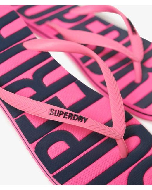 Superdry Pink & Co Vintage Flip Flops