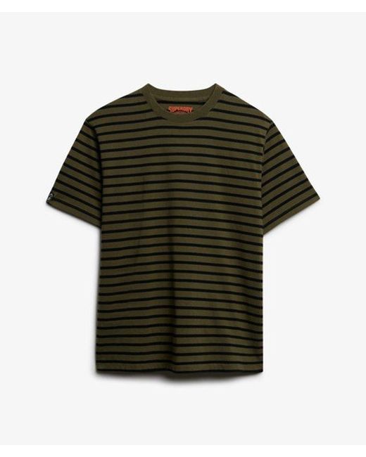 Superdry Green The Merchant Store- Stripe T-Shirt for men