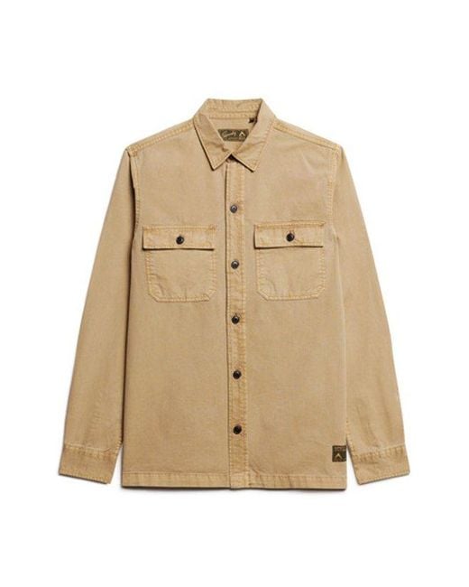 Superdry Natural & Co Military Long Sleeve Overshirt for men