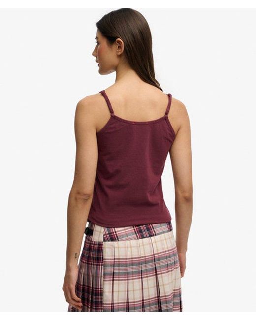 Femme Débardeur Athletic Essentials Col V À Bordure Taille Superdry en coloris Purple