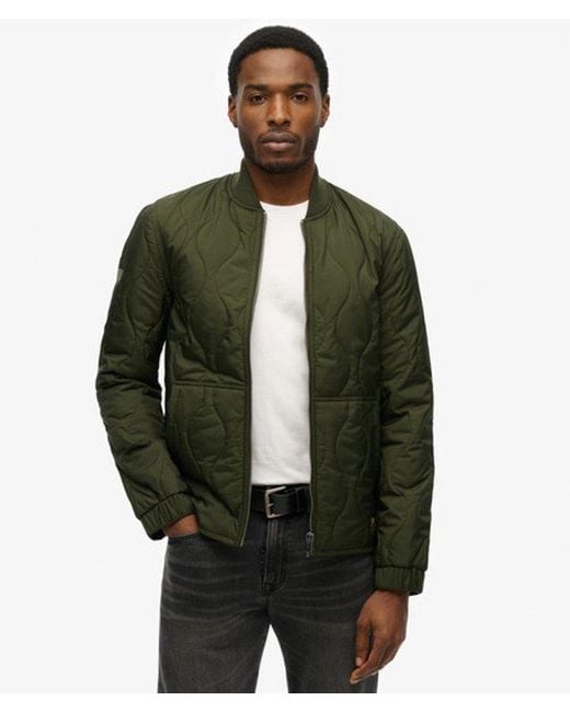 Superdry Green Surplus Quilted Liner Jacket for men
