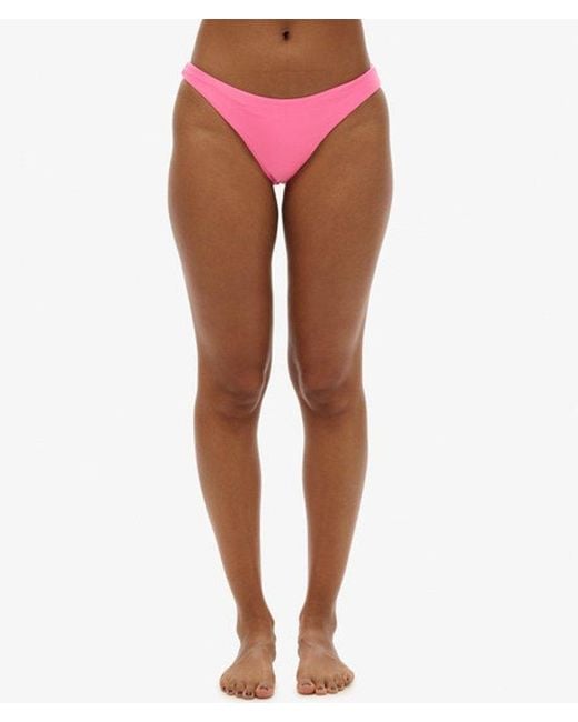 Superdry Pink & Co Logo Brazilian Bikini Briefs