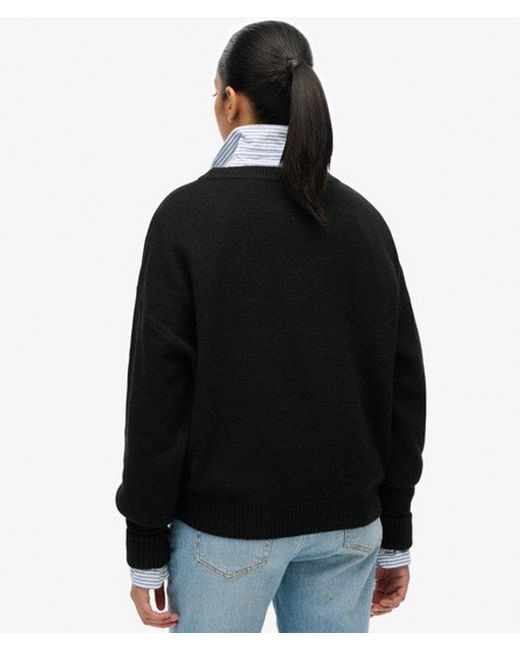 Superdry Black & Co Slouchy Crew Neck Jumper