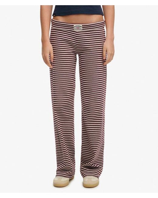 Superdry Blue & Co Athletic Essentials Stripe Jersey Trousers