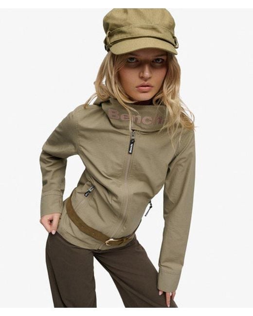 Superdry Green Bench X & Co Bench Hooded Funnel Neck Ripstop Jacket