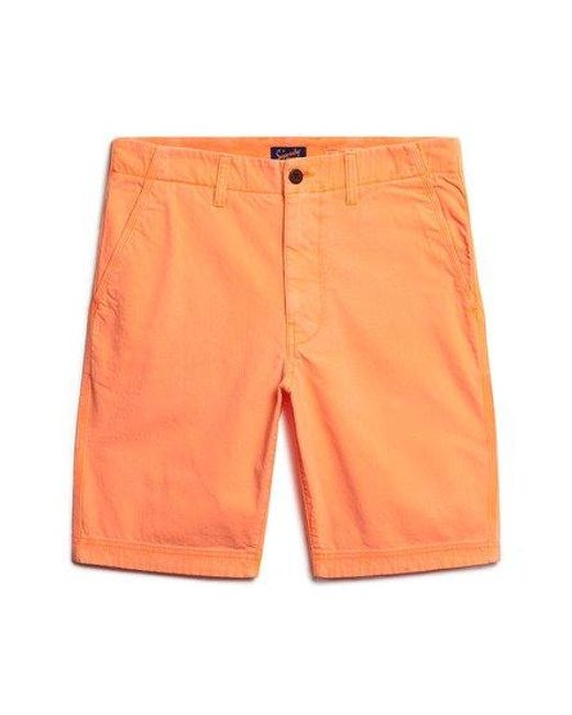 Superdry Orange Vintage International Shorts for men