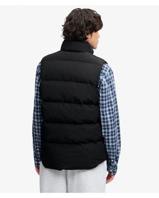 Superdry Black Non Hood Short Everest Gilet for men