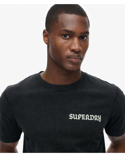 Superdry Black & Co Tattoo Graphic T-shirt for men