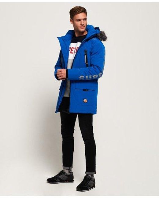 Superdry Blue Mountain Pro Project Down Parka Jacket Royal for men