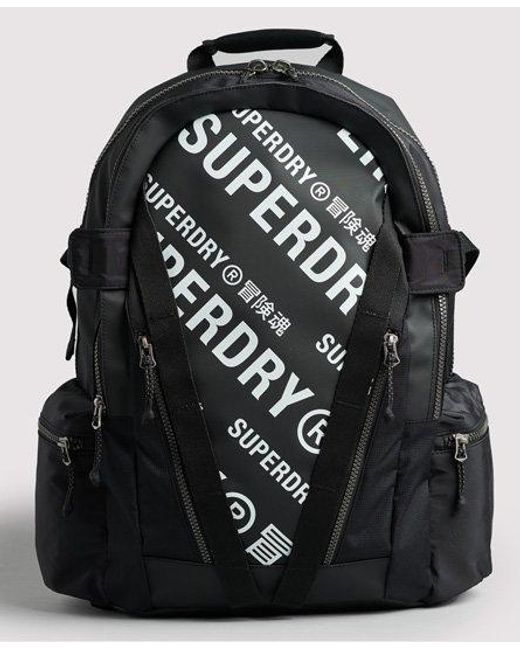 Superdry Mountain Tarp Graphic Backpack Black