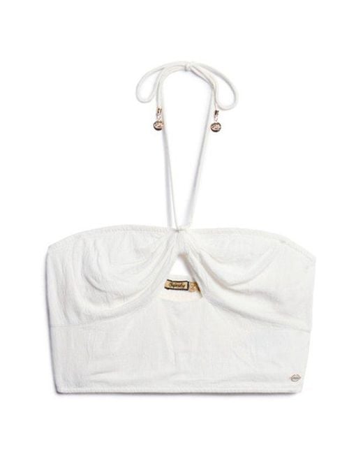 Superdry White & Co Crop Cut Out Woven Top